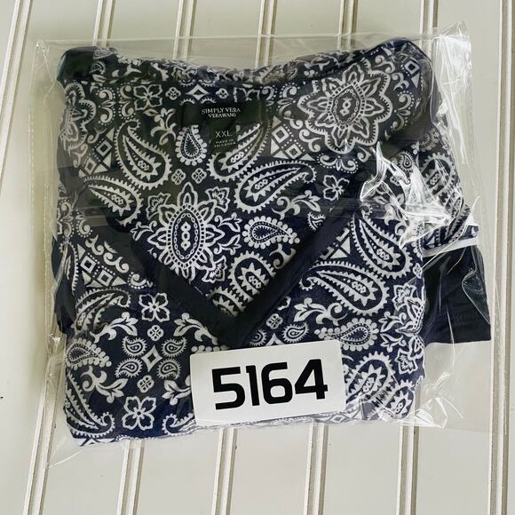 Simply Vera Vera Wang Knit V Neck scroll paisley top Size XXL - Picture 10 of 10